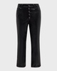 Wallace Faux Leather Bootcut Ankle Pants