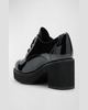 Judd Patent Leather Block-Heel Oxfords 