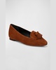 Cleo Suede Tassel Ballerina Loafers