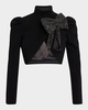 Addison Embellished Bow Collar Cropped Jacket 