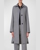 Vito Short Wool Belted Vichy Coat