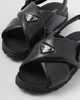 padded crossover-straps flat sandals