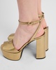 115mm leather platform sandals