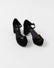 PRADA PLATEAU 95 PLATFORM HEEL SANDAL VELVET