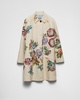 floral-print single-breasted coat