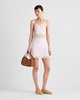 lace-trimmed linen minidress