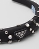 Re-Nylon crystal-embellished headband