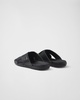 Leather crisscross slides