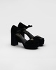 PRADA PLATEAU 95 PLATFORM HEEL SANDAL VELVET