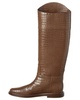 FENDI Karligraphy Croc-Embossed Leather Boot