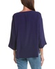 EILEEN FISHER Bateau Neck 3/4-Sleeve Silk Top