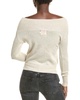 wool & cashmere-blend off the shoulder jumper