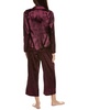 Splendid 2pc Notch Satin Jacquard Pajama Set