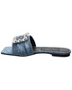 Dolce & Gabbana Rhinestone Buckle Denim Sandal