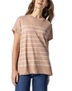 Lilla P Striped Poncho Linen-Blend Sweater