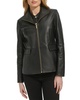 Cole Haan Smooth Leather Wing Collar Jacket