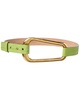 Michael Kors Collection Organic Buckle Croc-Embossed Leather Waist Belt