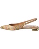 Aquazzura Purist Intrecciato Woven & Leather Slingback Flat