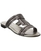 TOD’s Double T Strap Leather Sandal