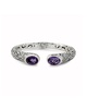 Samuel B. Silver 11.00 ct. tw. Amethyst Hinge Bangle Bracelet