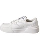 White Leather Sneakers with Logo Details