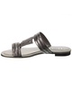 TOD’s Double T Strap Leather Sandal