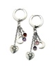 Samuel B. Silver Gemstone Heart Earrings