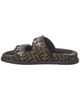 FENDI Feel FF Leather-Trim Sandal