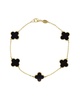 Italian Gold 14K Onyx Chain Bracelet