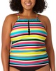 Anne Cole Tab Front Neck Tankini