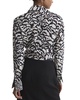 Reiss Alice Monochrome Zebra Print Top