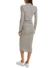 James Perse Jersey Ruched Turtleneck Midi Dress