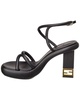 FENDI Baguette FF Leather Sandal