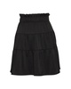 ruffy tiered skirt in black polyester