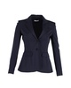 single-breasted blazer in navy blue viscose