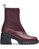 women's front zip boots in wild vino