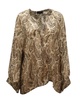 paisley print blouse in brown silk