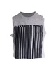 alexander wang barcode printed sleeveless cropped top in grey cotton