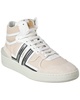 LANVIN Clay Leather & Mesh High-Top Sneaker