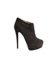 giuseppe zanotti platform heel ankle boots in gray suede