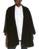 sofiacashmere rhinestone trim cashmere cape