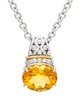 andrea candela la corona 18k & silver 4.53 ct. tw. diamond & citrine necklace