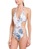 fire tripp strappy halter one piece in birds of paradise