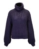 iris chunky-knit sweater in navy blue wool blend