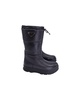 padded moon boots in black calfskin leather