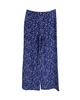 wide leg trousers in blue silk