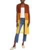 colorblocked drape cashmere cardigan