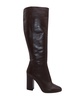 sophie knee high boots in brown calfskin leather