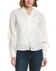 frill v-neck shirt