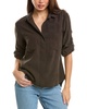 split back button-down blouse